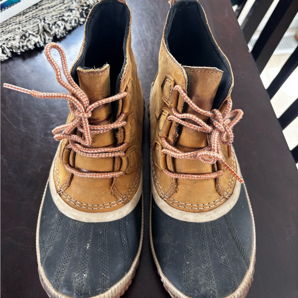 Sorel Ankle Boots in Tan and Black